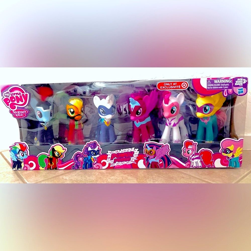 NIB My Little Pony Power Ponies Set of 6 Target Exclusive- sold out